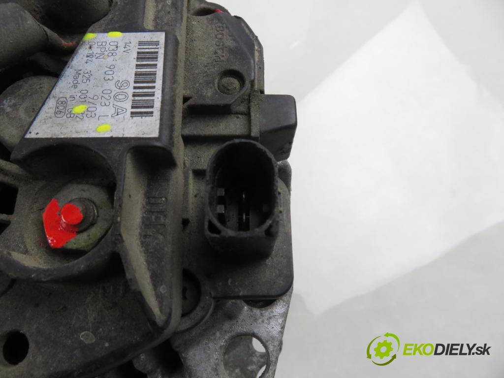 SEAT LEON (1M1) HB 1999 81,00 1.9 TDI - AHF 1896,00 Alternátor 038903023L ; 0124325001 (Alternátor)