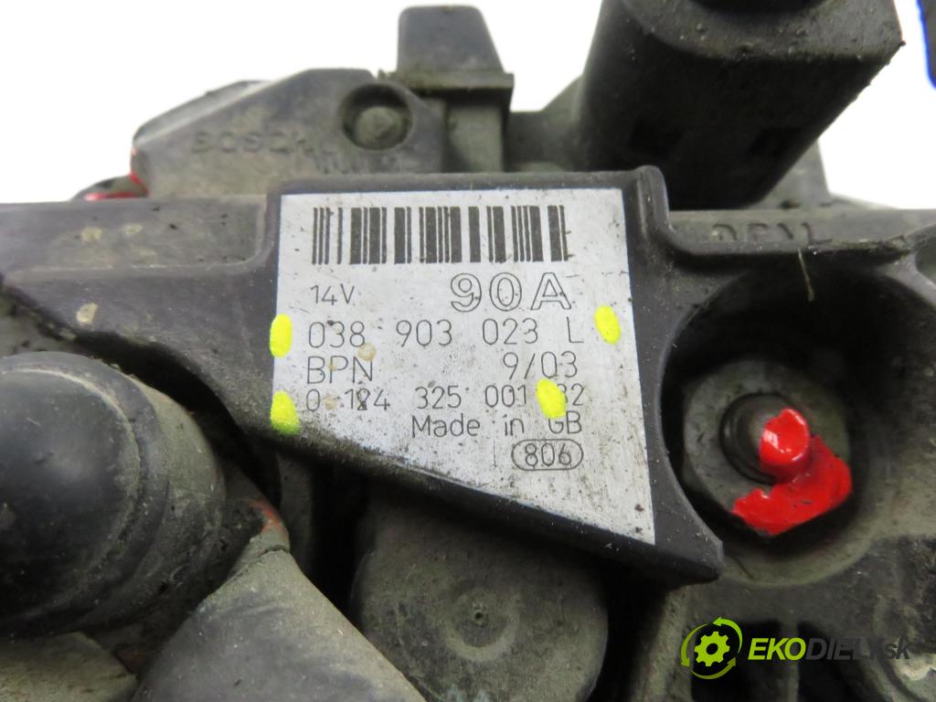 SEAT LEON (1M1) HB 1999 81,00 1.9 TDI - AHF 1896,00 Alternátor 038903023L ; 0124325001 (Alternátor)