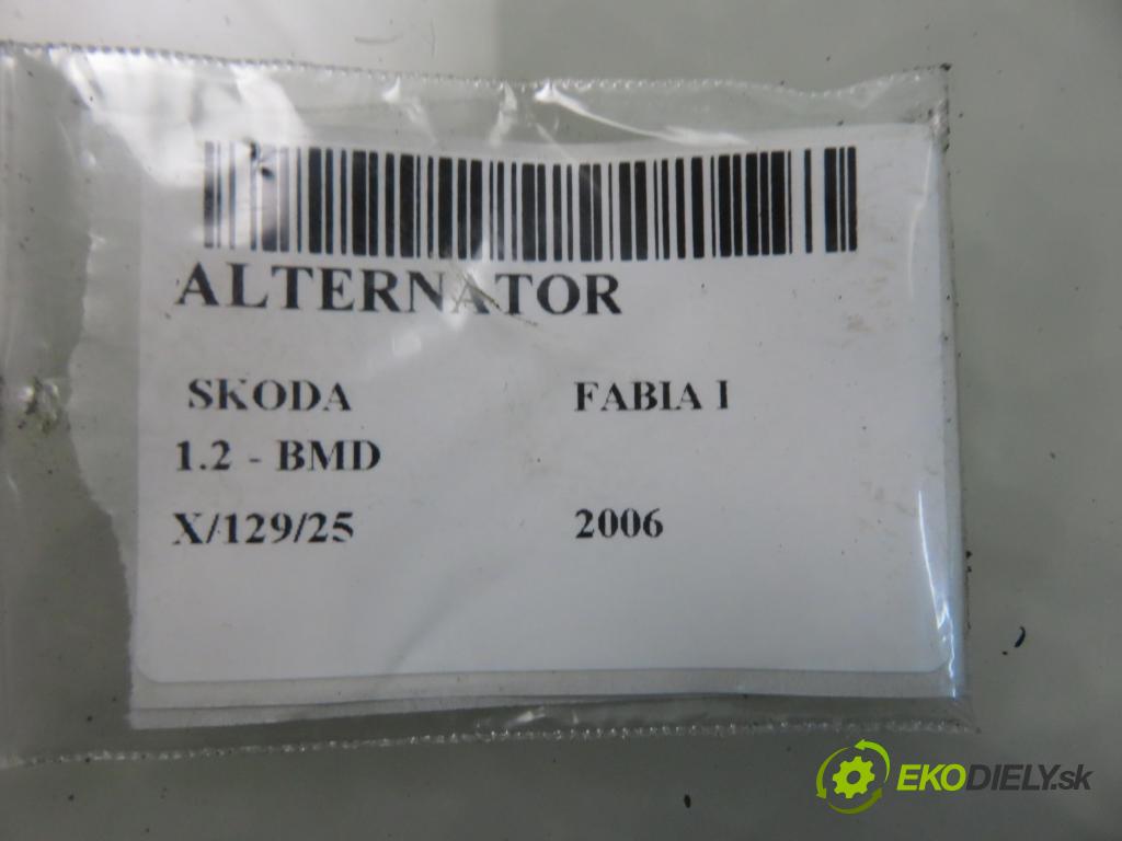 SKODA FABIA I (6Y2) HB 2006 40,00 1.2 - BMD 1198,00 Alternátor 03D903025H (Alternátor)
