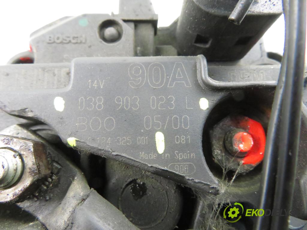 SEAT TOLEDO II (1M2) SEDAN 2000 81,00 1.9 TDI - ASV 1896,00 Alternátor 038903023L ; 0124325001 (Alternátor)