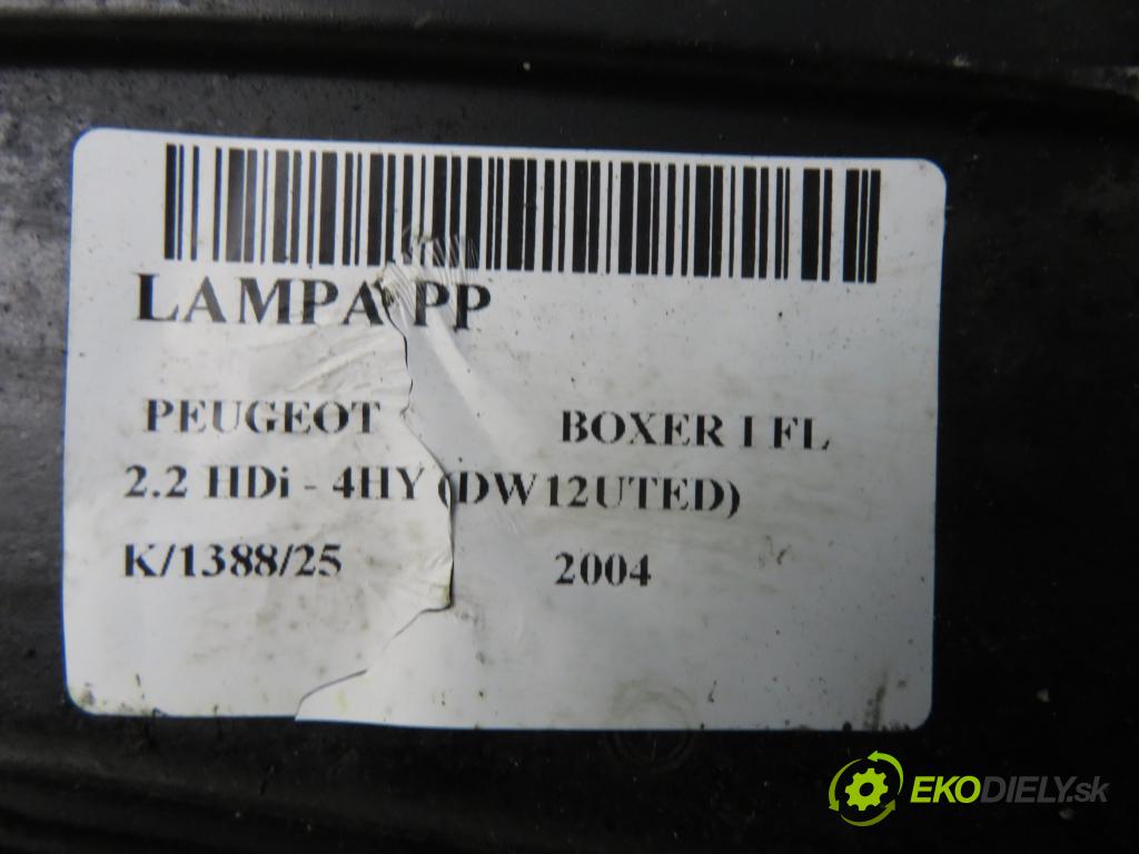 PEUGEOT BOXER Skrzynia (244) FURGON 2004 74,00 2.2 HDi - 4HY (DW12UTED) 2179,00 světlo PP 1347690080