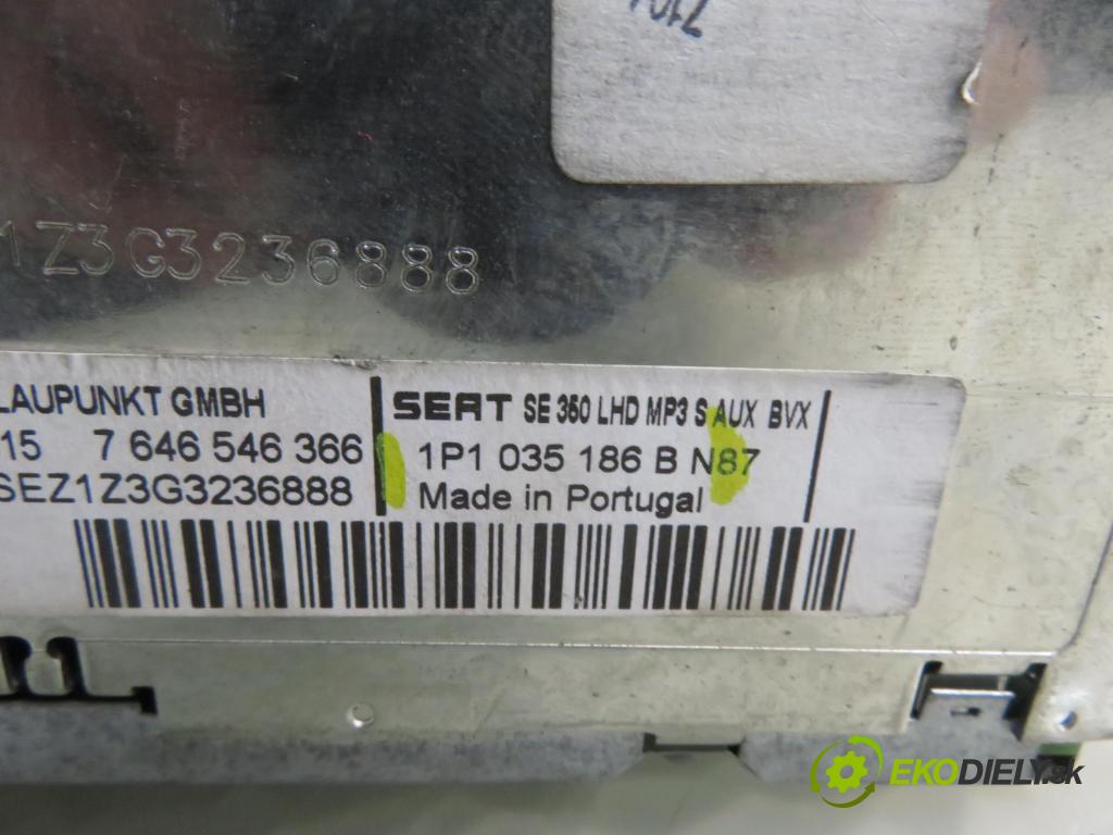 SEAT LEON (1P1) HB 2007 77,00 1.9 TDI - BXE 1896,00 RADIO CD 1P1035186B