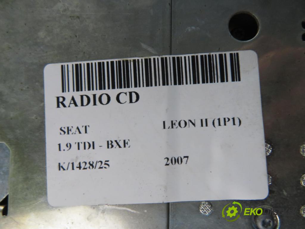 SEAT LEON (1P1) HB 2007 77,00 1.9 TDI - BXE 1896,00 RADIO CD 1P1035186B
