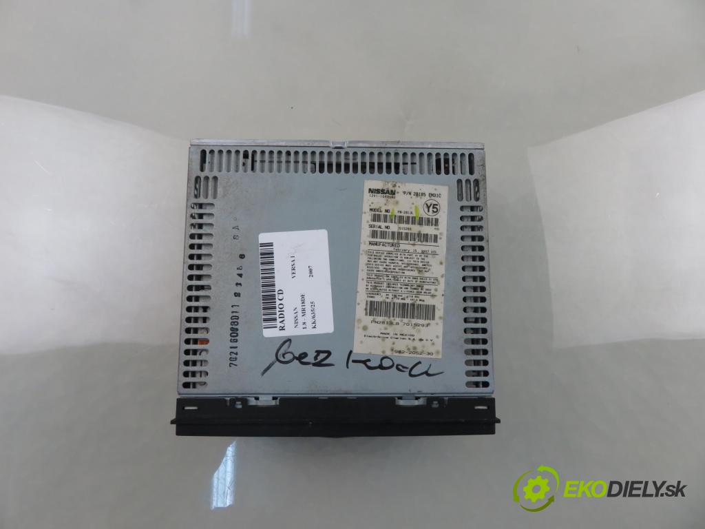 NISSAN VERSA I HB 2007 93,00 1.8 - MR18DE 1798,00 RADIO CD PN2813L