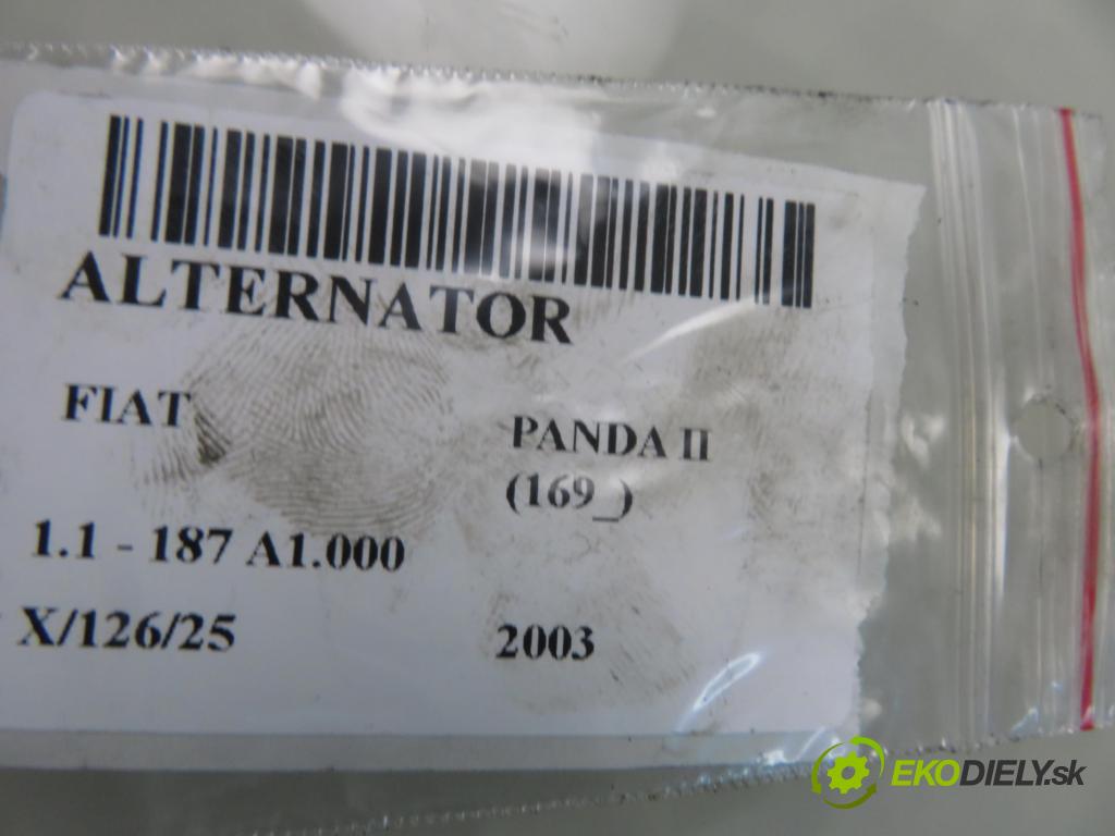 FIAT PANDA (169_) HB 2003 40,00 1.1 54 - 187 A1.000 1108,00 Alternátor 46843093 ; MS1022118220 (Alternátor)