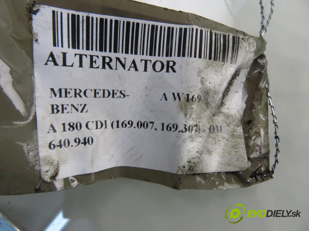 MERCEDES-BENZ KLASA A (W169) HB 2004 80,00 2.0 CDI 109 - OM 640.940 1991,00 Alternátor A6401540202 ; TG15C057 (Alternátor)