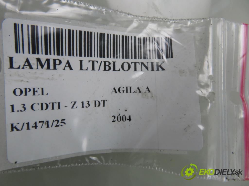 OPEL AGILA (A) (H00) HB 2004 51,00 1.3 CDTI - Z 13 DT 1248,00 světlo levé zadní