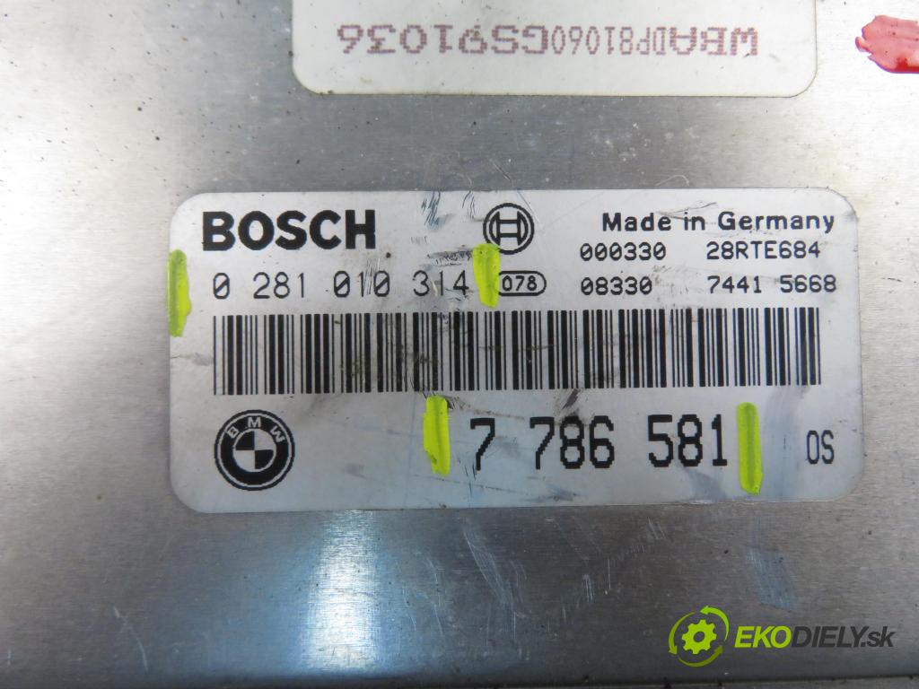 BMW 5 Touring (E39) KOMBI 2001 135,00 530 d - M57 D30 (306D1) 2926,00 řídící jednotka motora 7786581 ; 0281010314