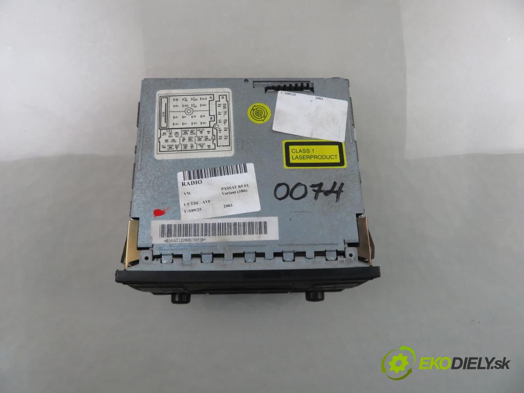 VW PASSAT B5.5 Variant (3B6) KOMBI 2003 96,00 1.9 TDI PD 130 - AVF 1896,00 RADIO CD 1J0035191A