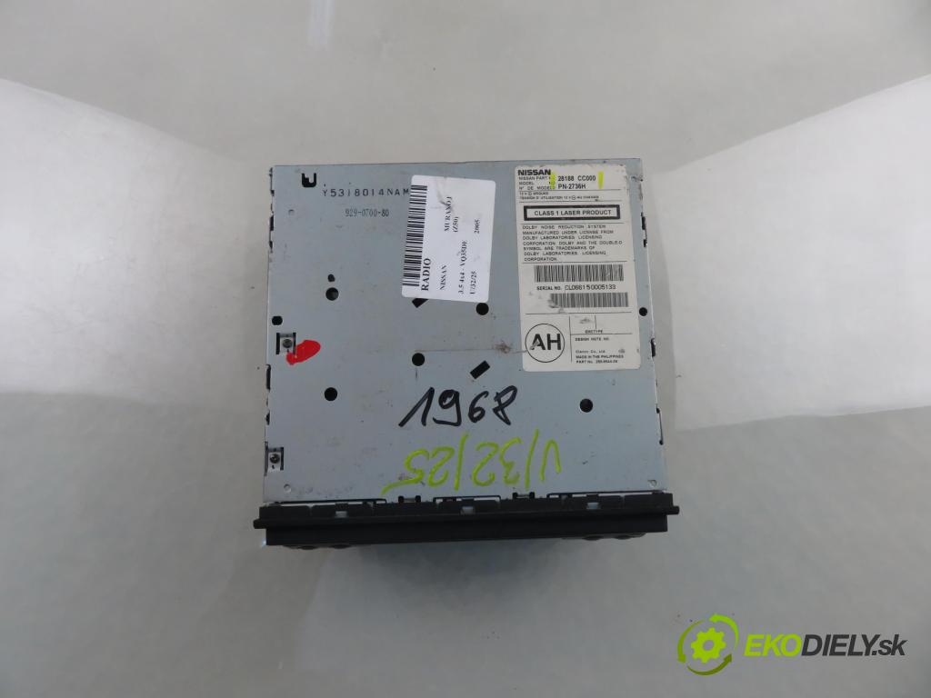 NISSAN MURANO I (Z50) SUV 2005 172,00 3.5 4x4 234 3498,00 RADIO 28188CC000