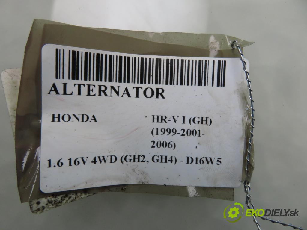HONDA HR-V (GH) CROSSOVER 2004 91,00 1.6 16V 4WD (GH2, GH4) - D16W5 1590,00 Alternátor 1022112270 ; CJX27 (Alternátor)