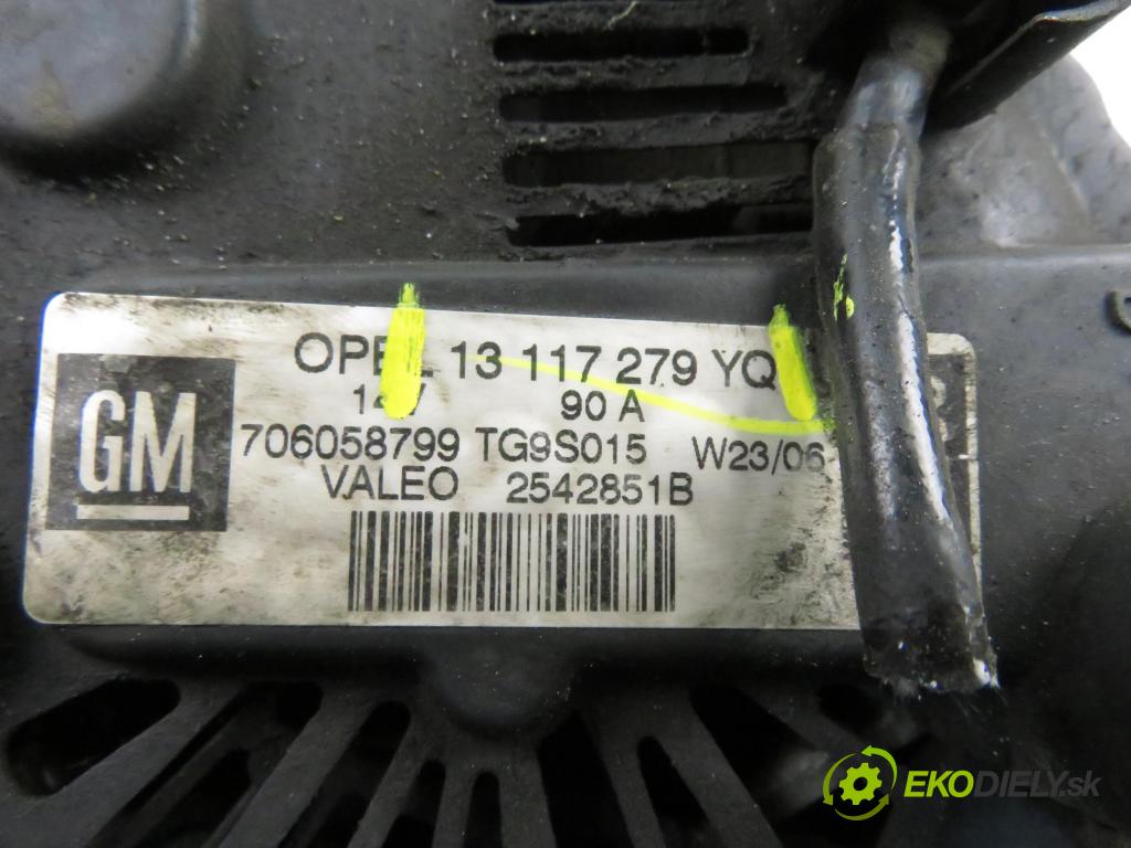 OPEL ASTRA H (A04) HB 2007 66,00 1.3 CDTI 90 - Z 13 DTH 1248,00 Alternátor 13117279YQ (Alternátor)