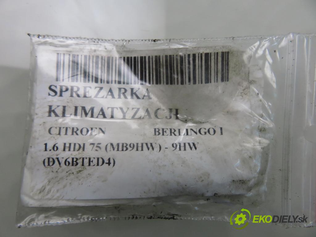 CITROEN BERLINGO FIRST Skrzynia (M_) FURGON 2007 55,00 1.6 HDI 75 (MB9HW) - 9HW (DV6BTED4) 1560,00 KOMPRESOR: klimatizácie 99000020 ; 8FK351128551 (Kompresor klimatizácie)