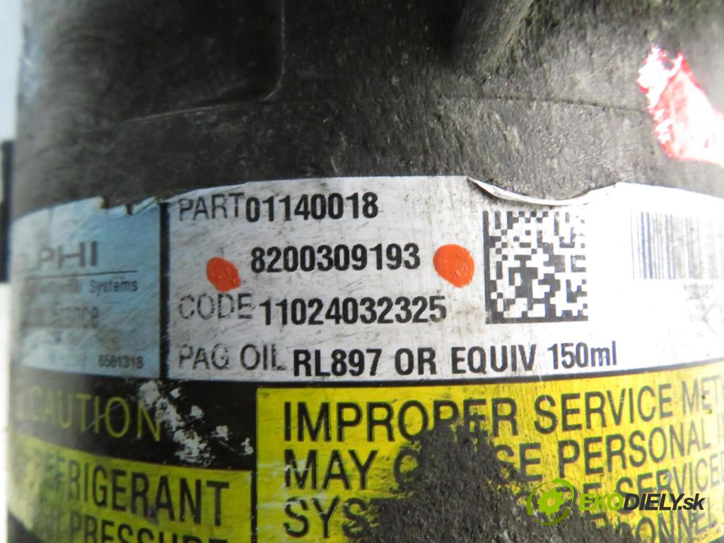 RENAULT SCENIC II (JM0/1_) MINIVAN 2004 88,00 1.9 dCi 120 - F9Q 812 1870,00 KOMPRESOR: klimatizácie 8200309193 (Kompresor klimatizácie)