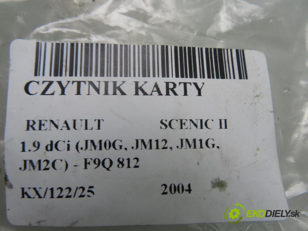 RENAULT SCENIC II (JM0/1_) MINIVAN 2004 88,00 1.9 dCi 120 - F9Q 812 1870,00 čítač KARTY: S118539002B ; 8200125077