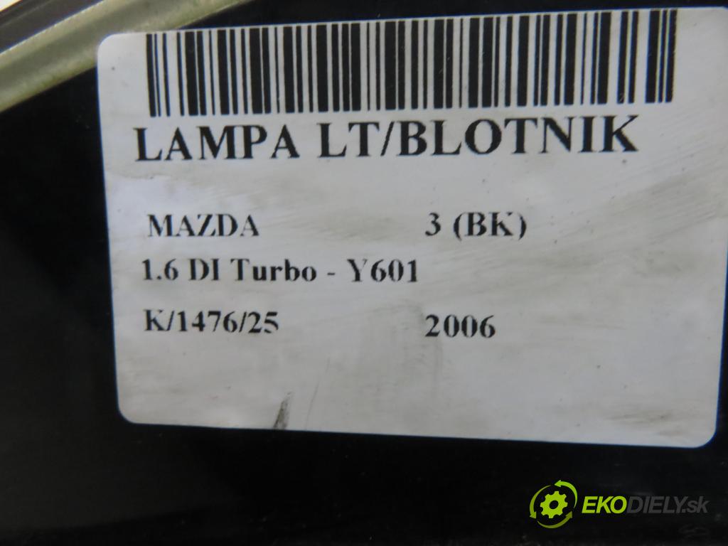 MAZDA 3 (BK) HB 2006 80,00 1.6 DI Turbo 109 - Y601 (PSA) 1560,00 světlo levé zadní