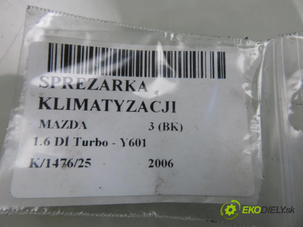 MAZDA 3 (BK) HB 2006 80,00 1.6 DI Turbo 109 - Y601 (PSA) 1560,00 KOMPRESOR: klimatizácie 3M5H19D629SB (Kompresor klimatizácie)