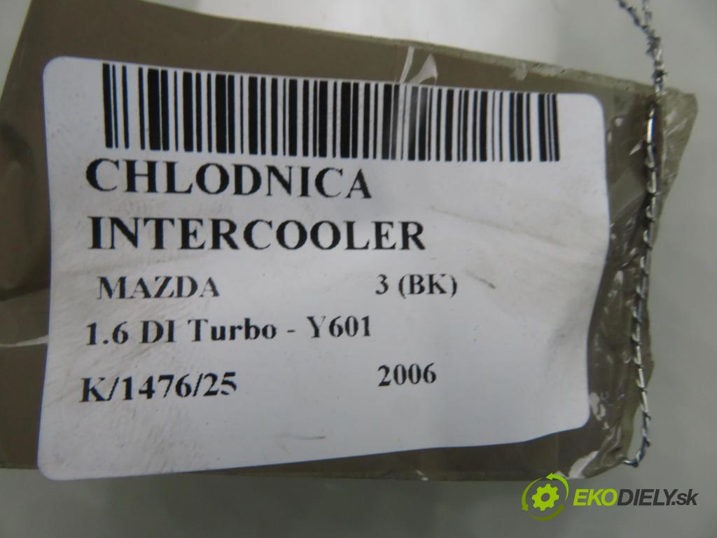 MAZDA 3 (BK) HB 2006 80,00 1.6 DI Turbo 109 - Y601 (PSA) 1560,00 chladič intercooler 96532