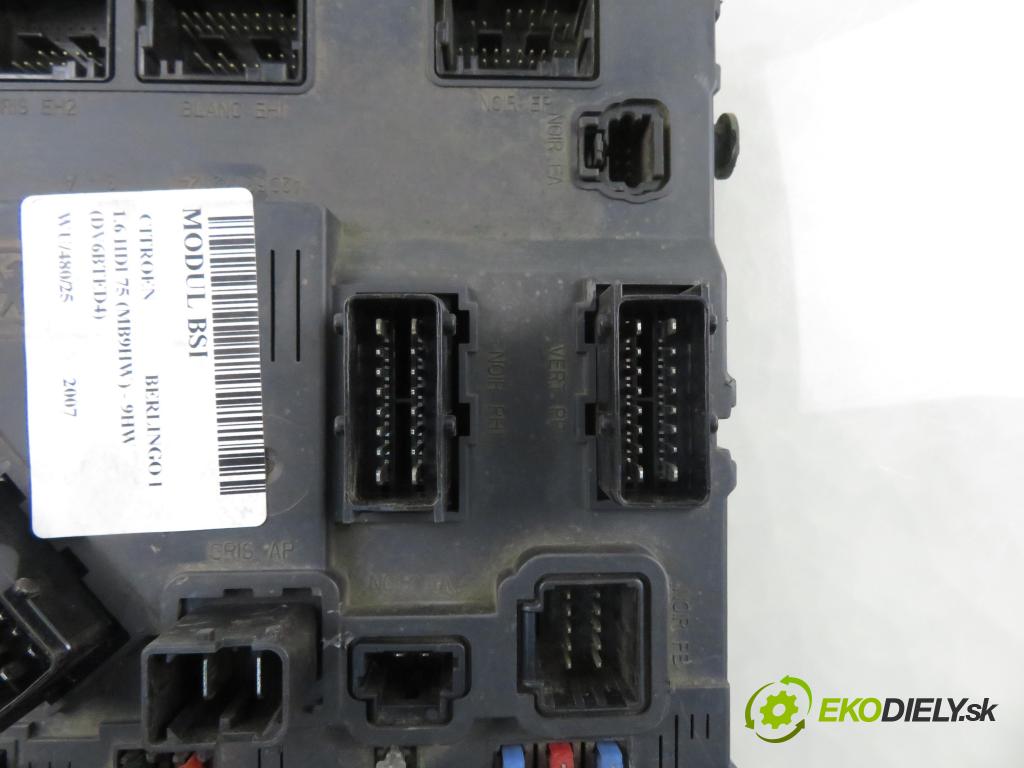 CITROEN BERLINGO FIRST Skrzynia (M_) FURGON 2007 55,00 1.6 HDI 75 (MB9HW) - 9HW (DV6BTED4) 1560,00 MODUL BSI 9657999680 ; S118055320F