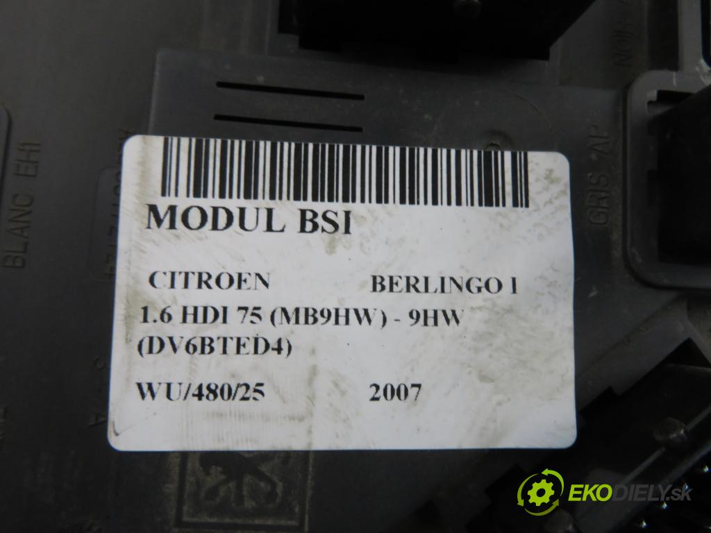 CITROEN BERLINGO FIRST Skrzynia (M_) FURGON 2007 55,00 1.6 HDI 75 (MB9HW) - 9HW (DV6BTED4) 1560,00 MODUL BSI 9657999680 ; S118055320F