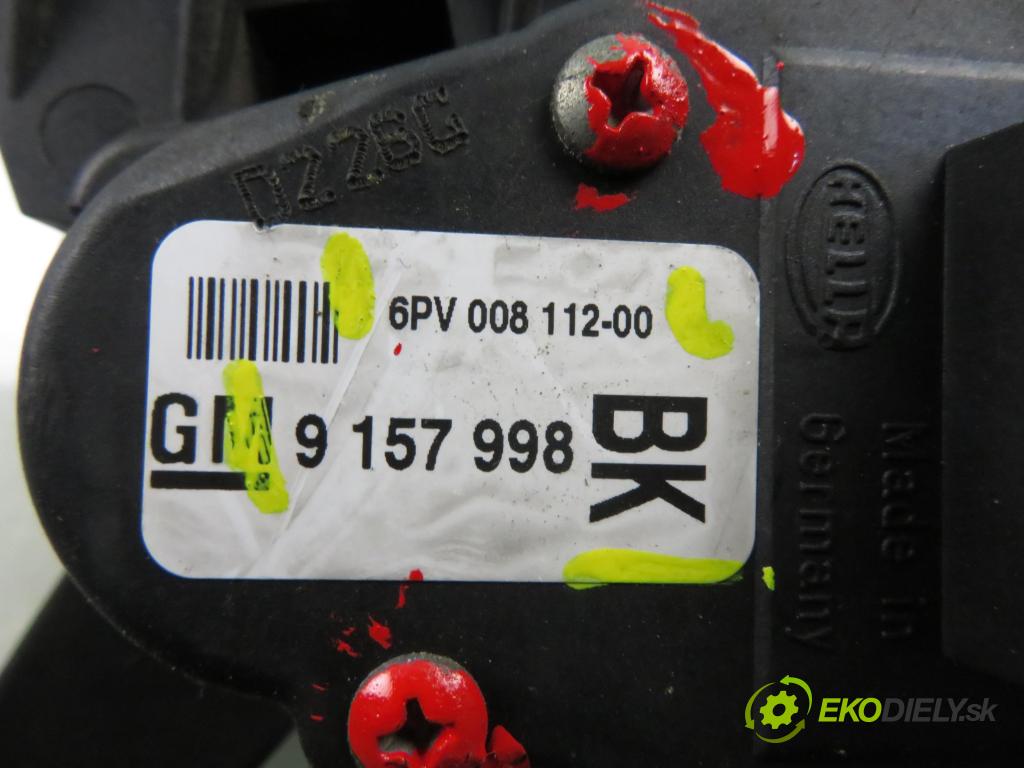 OPEL ASTRA H (A04) HB 2007 66,00 1.3 CDTI 90 - Z 13 DTH 1248,00 Potenciometer plynu 9157998BK ; 6PV00811200 (Potenciometer plynového pedálu)