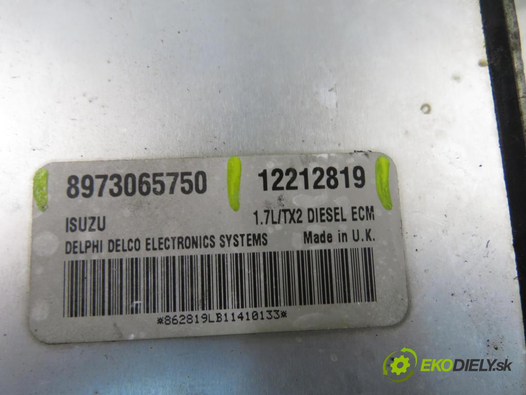 OPEL ASTRA G Kombi (T98) KOMBI 2001 55,00 1.7 DTI 16V - Y 17 DT 1686,00 řídící jednotka motora 8973065750 ; 12212819