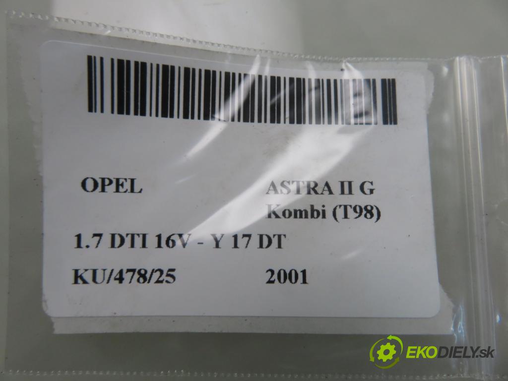 OPEL ASTRA G Kombi (T98) KOMBI 2001 55,00 1.7 DTI 16V - Y 17 DT 1686,00 Potenciometer plynu 9157998BK ; 6PV00811200 (Potenciometer plynového pedálu)