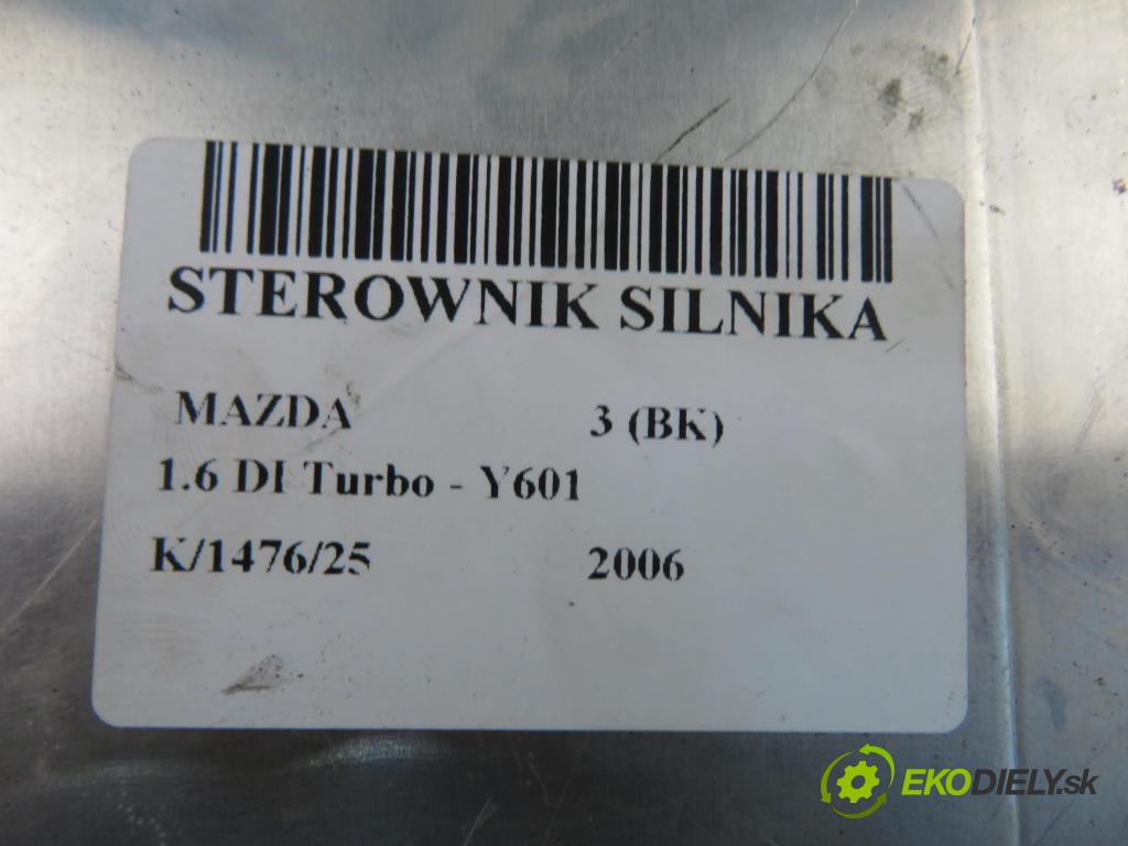 MAZDA 3 (BK) HB 2006 80,00 1.6 DI Turbo 109 - Y601 (PSA) 1560,00 Riadiaca jednotka Motor 0281011701 ; 8M5112A650LE