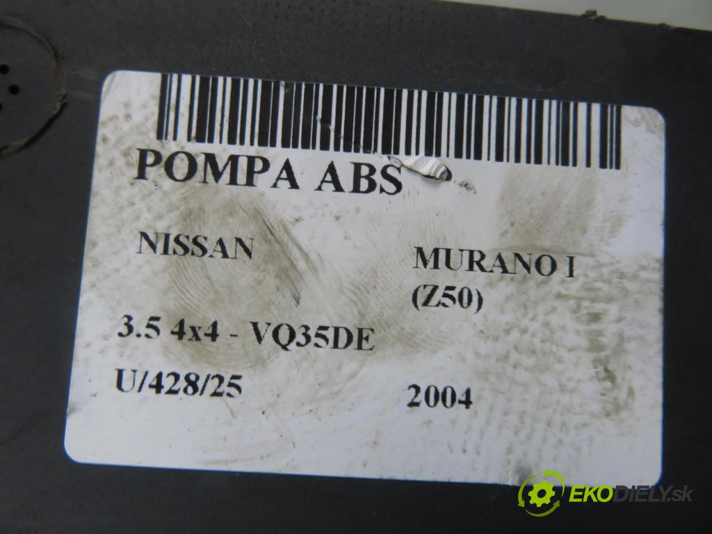 NISSAN MURANO I (Z50) SUV 2004 172,00 3.5 4x4 234 3498,00 Pumpa ABS 47660CA000 ; 06210200084 ; 06210901453 (Pumpa ABS)