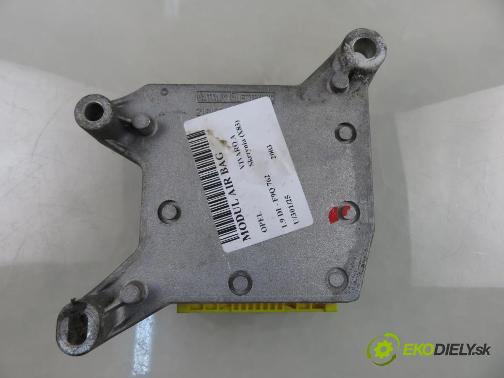 OPEL VIVARO A Skrzynia (X83) FURGON 2003 60,00 1.9 DI 80 - F9Q 762 1870,00 MODUL air BAG 93851701 ; 8200272534 ; 602869100