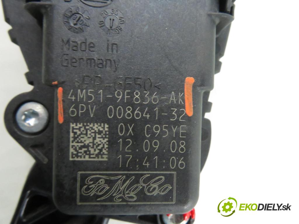 FORD FOCUS II (DA_, HCP) HB 2009 85,00 1.8 TDCi 115 - KKDA 1753,00 Potenciometer plynu 4M519F836AK (Potenciometer plynového pedálu)