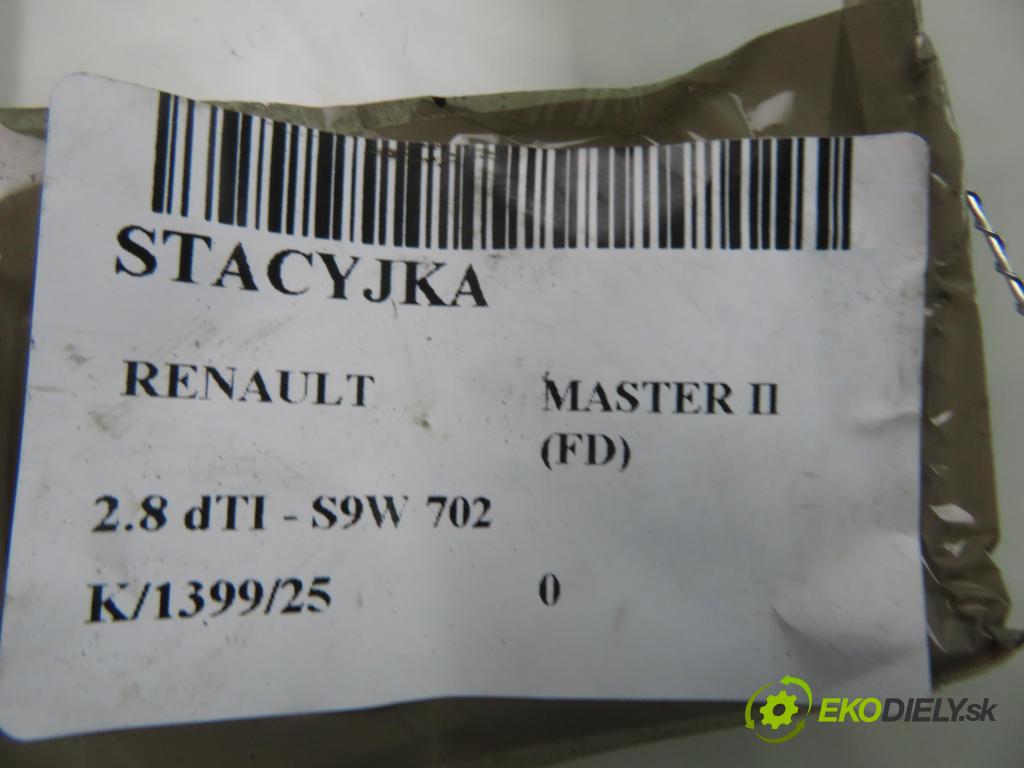 RENAULT MASTER II Skrzynia (FD) FURGON 1999 84,00 2.8 dTI - S9W 702 2799,00 spinačka  (Spínacia skrinka)