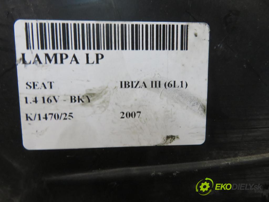 SEAT IBIZA III (6L1) HB 2007 55,00 1.4 16V - BKY 1390,00 světlo LP 6L1941005E