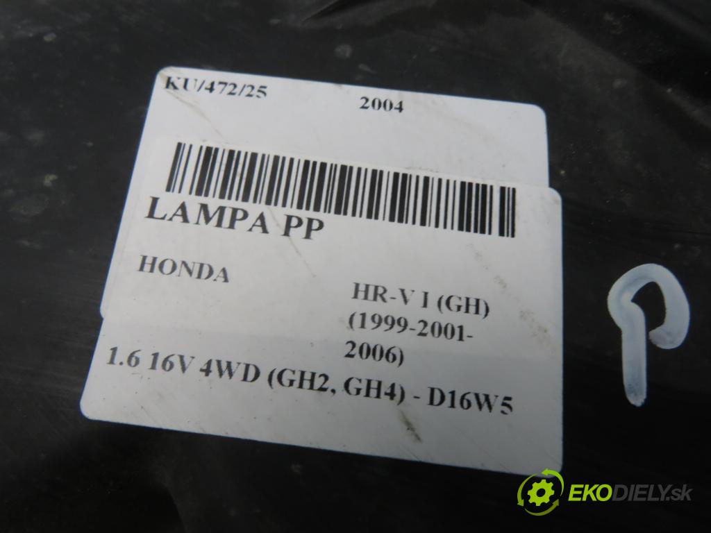 HONDA HR-V (GH) CROSSOVER 2004 91,00 1.6 16V 4WD (GH2, GH4) - D16W5 1590,00 Svetlo PP