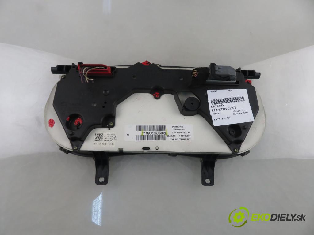 OPEL VIVARO A Skrzynia (X83) FURGON 2003 60,00 1.9 DI 80 - F9Q 762 1870,00 prístrojovka elektrický P8200279068