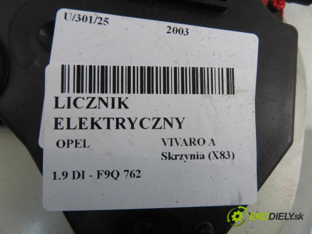 OPEL VIVARO A Skrzynia (X83) FURGON 2003 60,00 1.9 DI 80 - F9Q 762 1870,00 prístrojovka elektrický P8200279068
