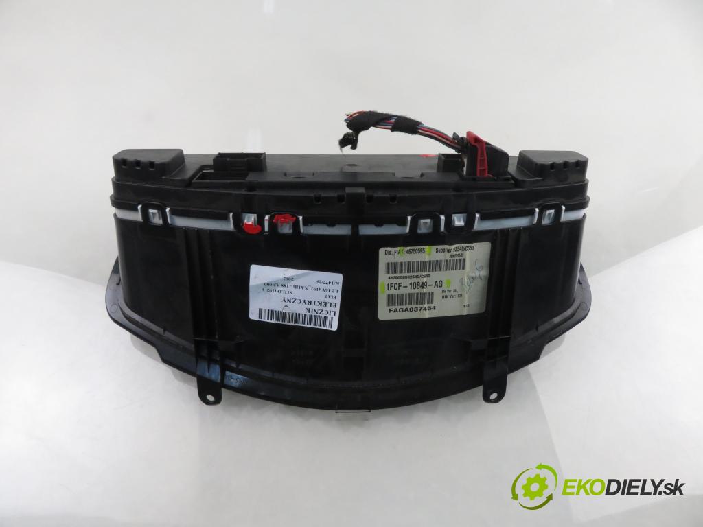 FIAT STILO (192_) HB 2002 59,00 1.2 16V 80 - 188 A5.000 1242,00 prístrojovka elektrický 46750595 ; 1FCF10849AG