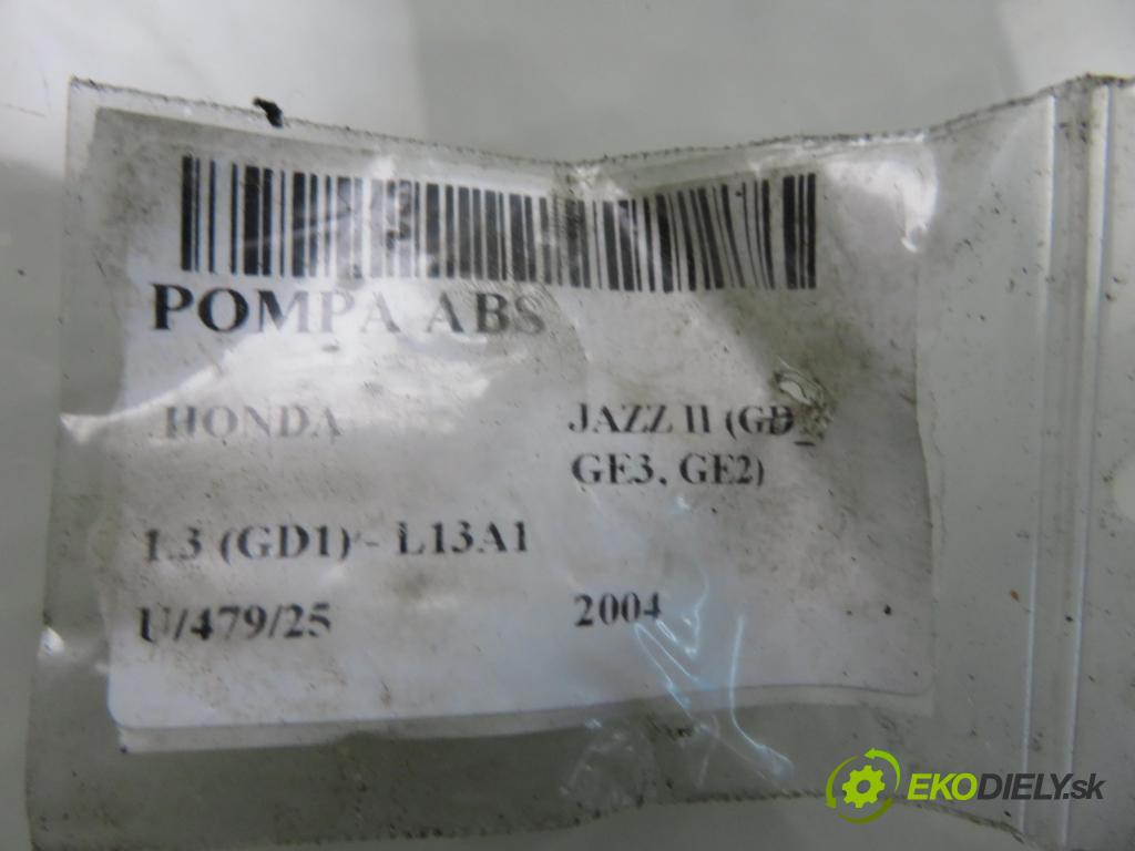 HONDA JAZZ II (GD_, GE3, GE2) HB 2004 61,00 1.3 (GD1) - L13A1 1339,00 Pumpa ABS 044001396 ; SAAJ5 (Pumpa ABS)