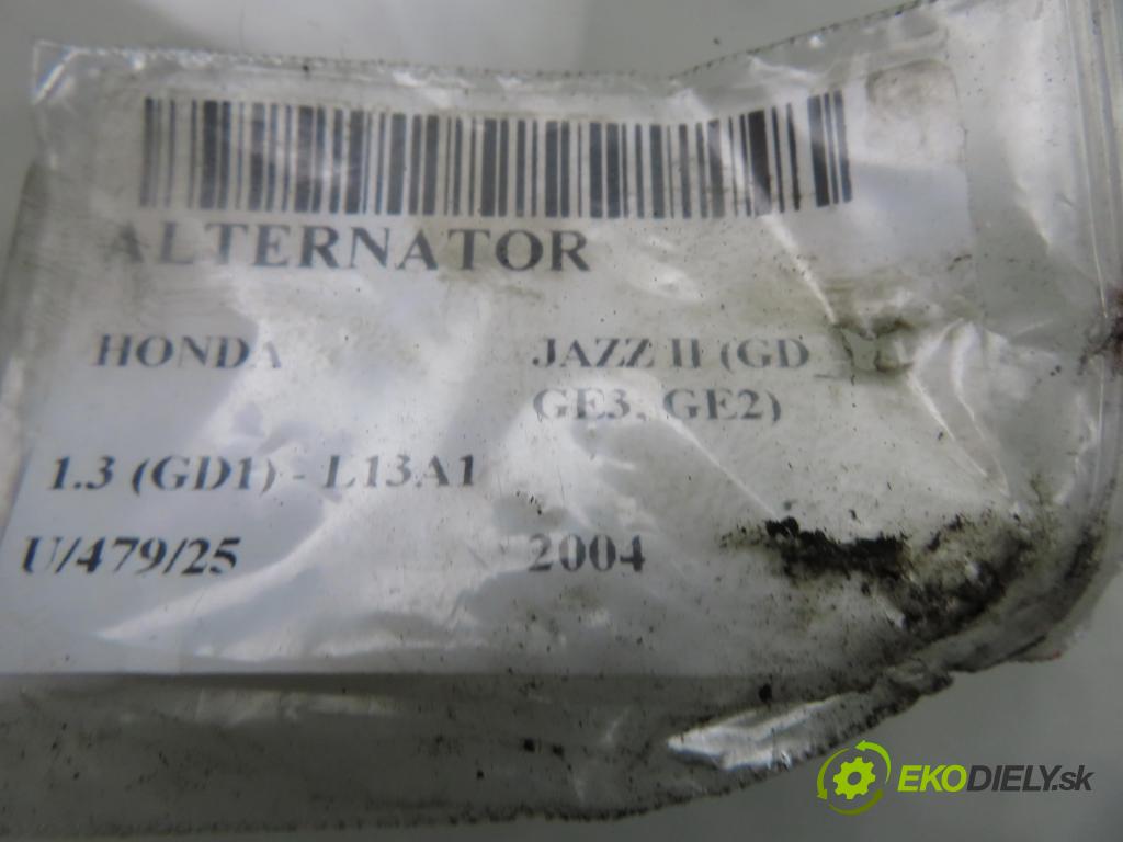 HONDA JAZZ II (GD_, GE3, GE2) HB 2004 61,00 1.3 (GD1) - L13A1 1339,00 Alternátor A5TB0091 ; AHGA56 (Alternátor)
