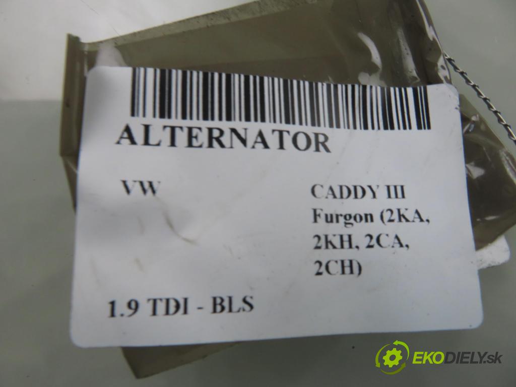 VW CADDY III Furgon (2KA, 2KH, 2CA, 2CH) FURGON 2007 77,00 1.9 TDI - BLS 1896,00 Alternátor 06F903023C ; TG14C011 (Alternátor)