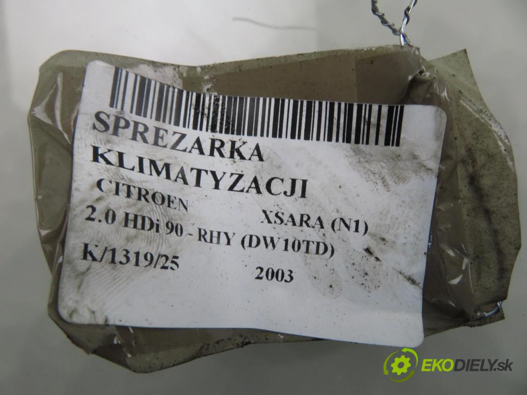 CITROEN XSARA (N1) LIFTBACK 2003 66,00 2.0 HDi 90 - RHY (DW10TD) 1997,00 KOMPRESOR: klimatizace SD7V16 (Kompresor klimatizace)