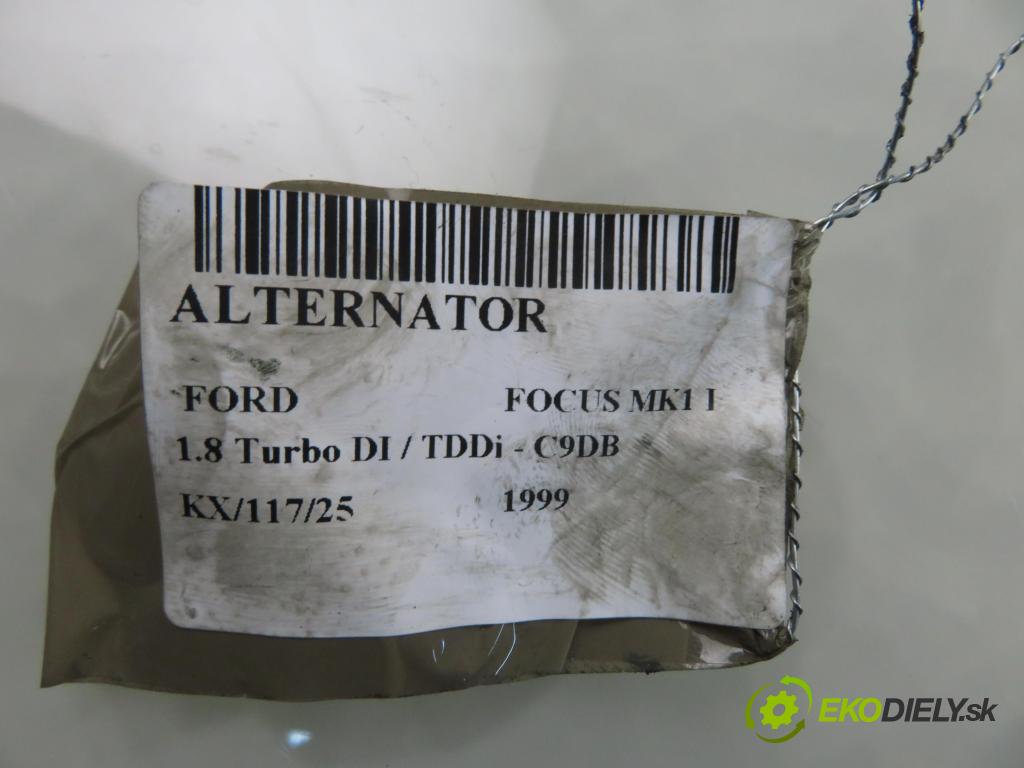 FORD FOCUS (DAW, DBW) HB 1999 66,00 1.8 TDDi 90- C9DB 1753,00 Alternátor 98AB10300JE (Alternátor)