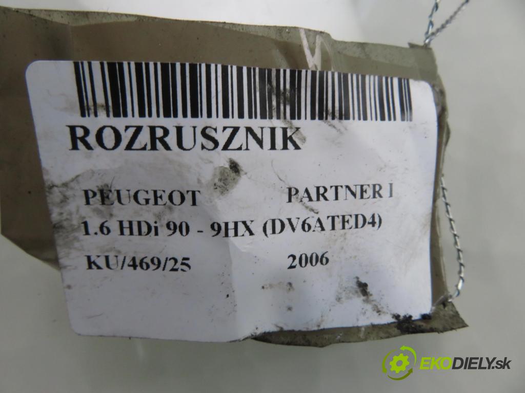 PEUGEOT PARTNER Combispace (5F) KOMBIVAN 2006 66,00 1.6 HDi 90 - 9HX 1560,00 startér S3057 (Startér)