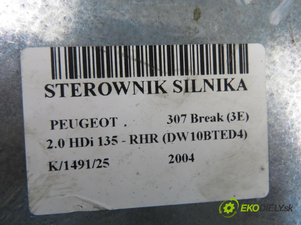 PEUGEOT 307 Break (3E) KOMBI 2004 0,00 2.0 HDi 135 - RHR (DW10BTED4) 1997,00 řídící jednotka motora SW9655474580 ; HW9655041480 ; 5WS40029IT