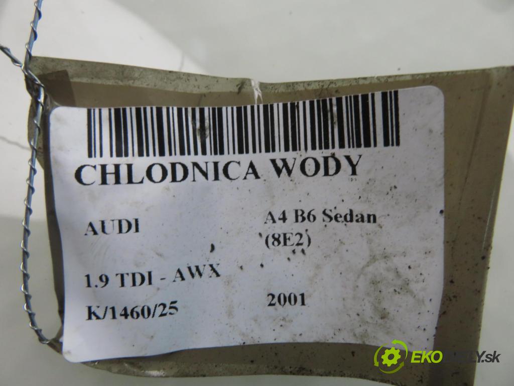 AUDI A4 (8E2, B6) SEDAN 2001 96,00 1.9 TDI PD 130 - AWX 1896,00 chladič vody 50539