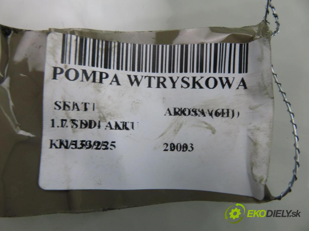 SEAT AROSA (6H) HB 2003 44,00 1.7 SDI - AKU 1716,00 pumpa vstřikovací 0281130081P ; 0460404967 (Vstřikovací čerpadlo)