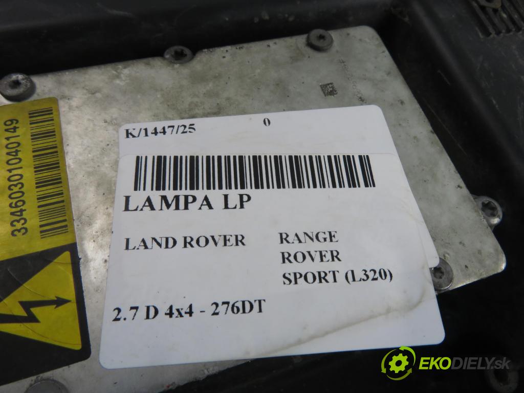 LAND ROVER RANGE ROVER SPORT (L320) SUV 2007 140,00 2.7 TDV6 4x4 190 - 276DT (PSA) 2720,00 Svetlo LP XBC501733LZN