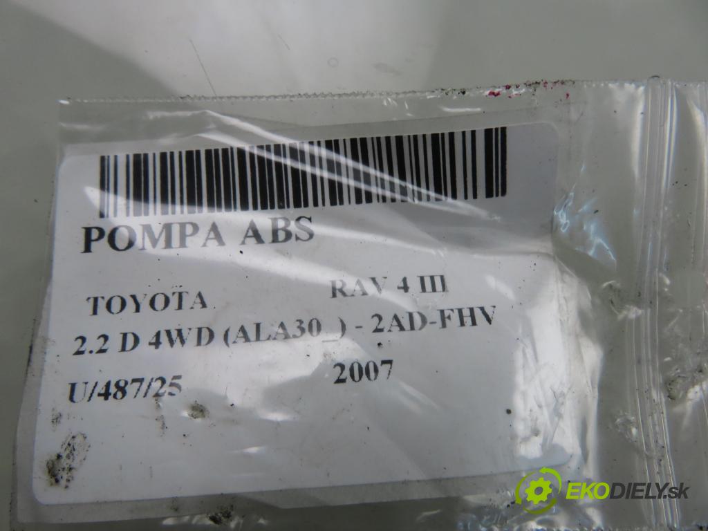 TOYOTA RAV 4 III (_A3_) SUV 2007 130,00 2.2 D 4WD 177 - 2AD-FHV 2231,00 Pumpa ABS 4454042100 ; 8954142220 ; 1338007970 (Pumpa ABS)