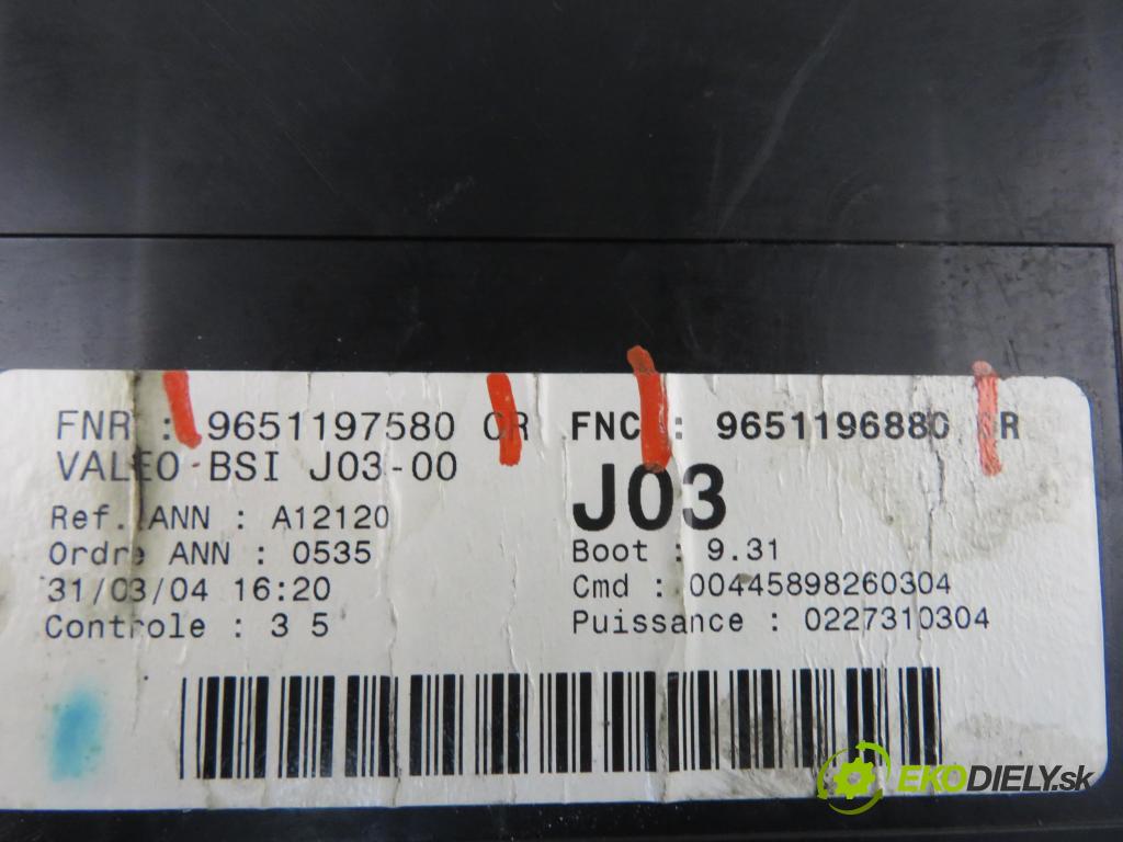 PEUGEOT 307 (3A/C) HB 2004 80,00 1.6 HDi 110 1560,00 MODUL BSI 9651197580 ; 9651196880
