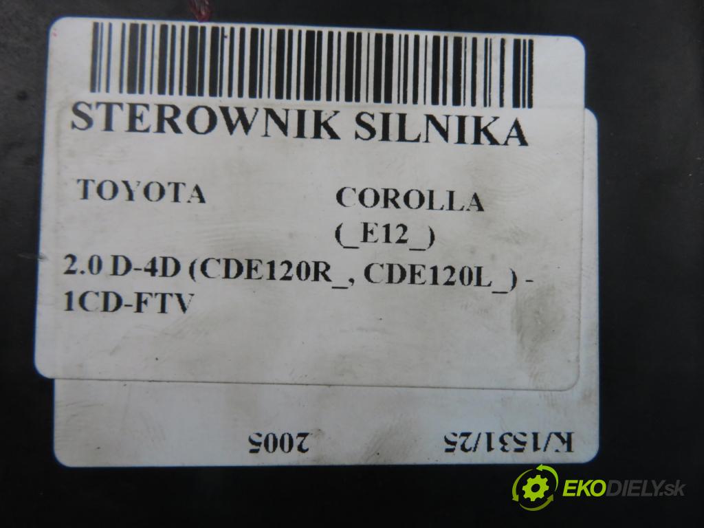 TOYOTA COROLLA (_E12_) HB 2005 85,00 2.0 D-4D 116 (CDE120R_, CDE120L_) - 1CD-FTV 1995,00 Riadiaca jednotka pumpy 8987120050 ; 1310001261